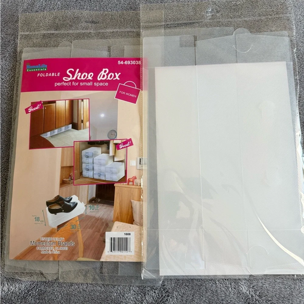 Foldable Clear Shoe Storage Boxes (5). Home Life Essentials
